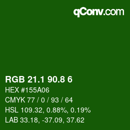 カラーコード: RGB 21.1 90.8 6 | qconv.com