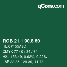 カラーコード: RGB 21.1 90.8 60 | qconv.com