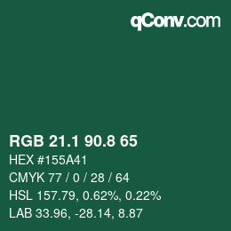 カラーコード: RGB 21.1 90.8 65 | qconv.com