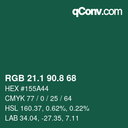 Color code: RGB 21.1 90.8 68 | qconv.com