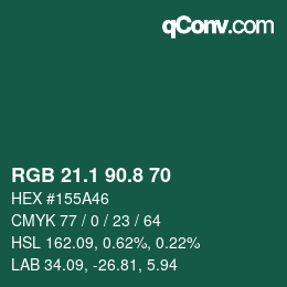 カラーコード: RGB 21.1 90.8 70 | qconv.com
