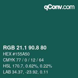 カラーコード: RGB 21.1 90.8 80 | qconv.com