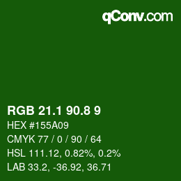 カラーコード: RGB 21.1 90.8 9 | qconv.com