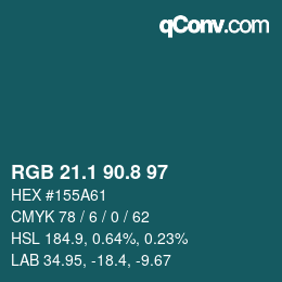 Farbcode: RGB 21.1 90.8 97 | qconv.com