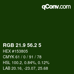 Color code: RGB 21.9 56.2 5 | qconv.com