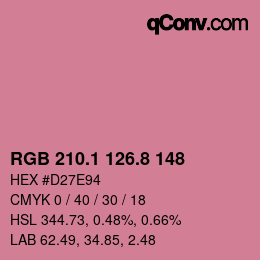 Color code: RGB 210.1 126.8 148 | qconv.com