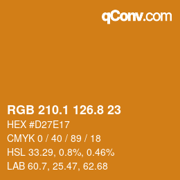 Color code: RGB 210.1 126.8 23 | qconv.com