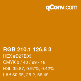 Color code: RGB 210.1 126.8 3 | qconv.com