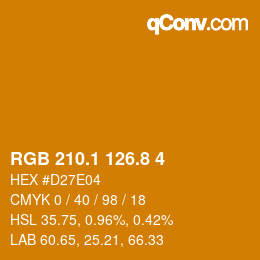 Color code: RGB 210.1 126.8 4 | qconv.com