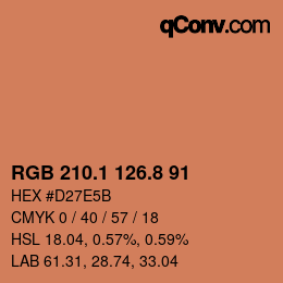 Color code: RGB 210.1 126.8 91 | qconv.com
