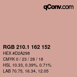 カラーコード: RGB 210.1 162 152 | qconv.com