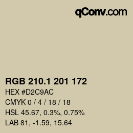 Color code: RGB 210.1 201 172 | qconv.com