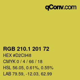 カラーコード: RGB 210.1 201 72 | qconv.com
