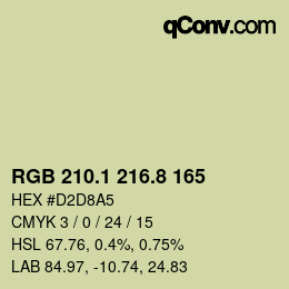 Color code: RGB 210.1 216.8 165 | qconv.com