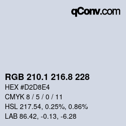 Color code: RGB 210.1 216.8 228 | qconv.com