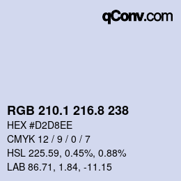 Color code: RGB 210.1 216.8 238 | qconv.com