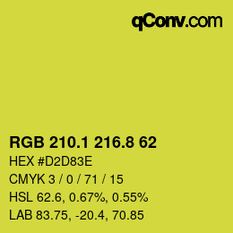カラーコード: RGB 210.1 216.8 62 | qconv.com