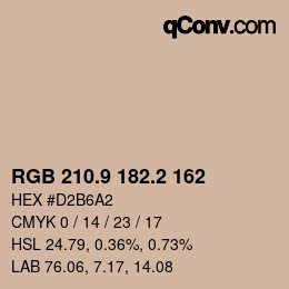 Color code: RGB 210.9 182.2 162 | qconv.com