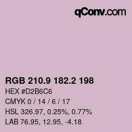 Color code: RGB 210.9 182.2 198 | qconv.com