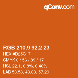 Color code: RGB 210.9 92.2 23 | qconv.com