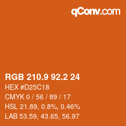 Color code: RGB 210.9 92.2 24 | qconv.com