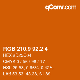 Color code: RGB 210.9 92.2 4 | qconv.com