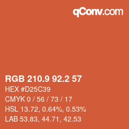 Color code: RGB 210.9 92.2 57 | qconv.com