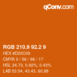 Color code: RGB 210.9 92.2 9 | qconv.com