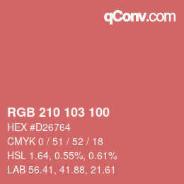 Color code: RGB 210 103 100 | qconv.com