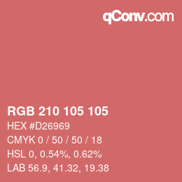 Color code: RGB 210 105 105 | qconv.com