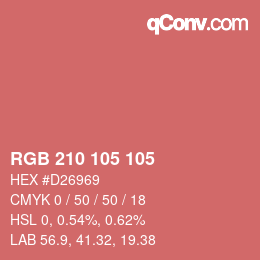 Code couleur: RGB 210 105 105 | qconv.com
