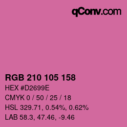 Color code: RGB 210 105 158 | qconv.com