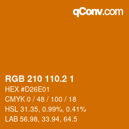 カラーコード: RGB 210 110.2 1 | qconv.com