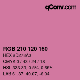 Color code: RGB 210 120 160 | qconv.com
