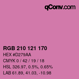Color code: RGB 210 121 170 | qconv.com