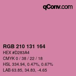 Color code: RGB 210 131 164 | qconv.com
