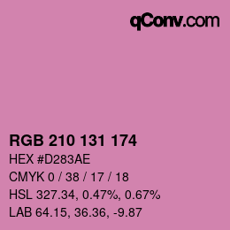 Color code: RGB 210 131 174 | qconv.com