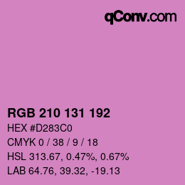 Color code: RGB 210 131 192 | qconv.com
