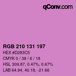 Color code: RGB 210 131 197 | qconv.com