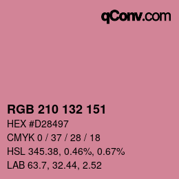 Color code: RGB 210 132 151 | qconv.com