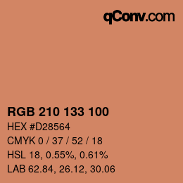 Color code: RGB 210 133 100 | qconv.com