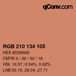 Color code: RGB 210 134 105 | qconv.com