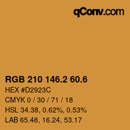 カラーコード: RGB 210 146.2 60.6 | qconv.com