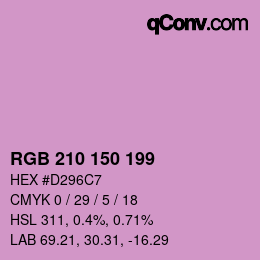 Color code: RGB 210 150 199 | qconv.com