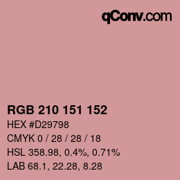 Color code: RGB 210 151 152 | qconv.com