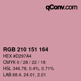 Color code: RGB 210 151 164 | qconv.com