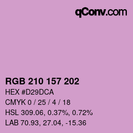 Color code: RGB 210 157 202 | qconv.com