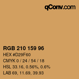Código de color: RGB 210 159 96 | qconv.com