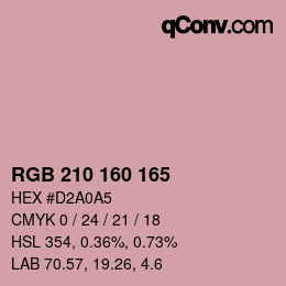 Color code: RGB 210 160 165 | qconv.com