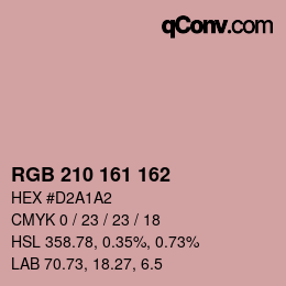 Color code: RGB 210 161 162 | qconv.com